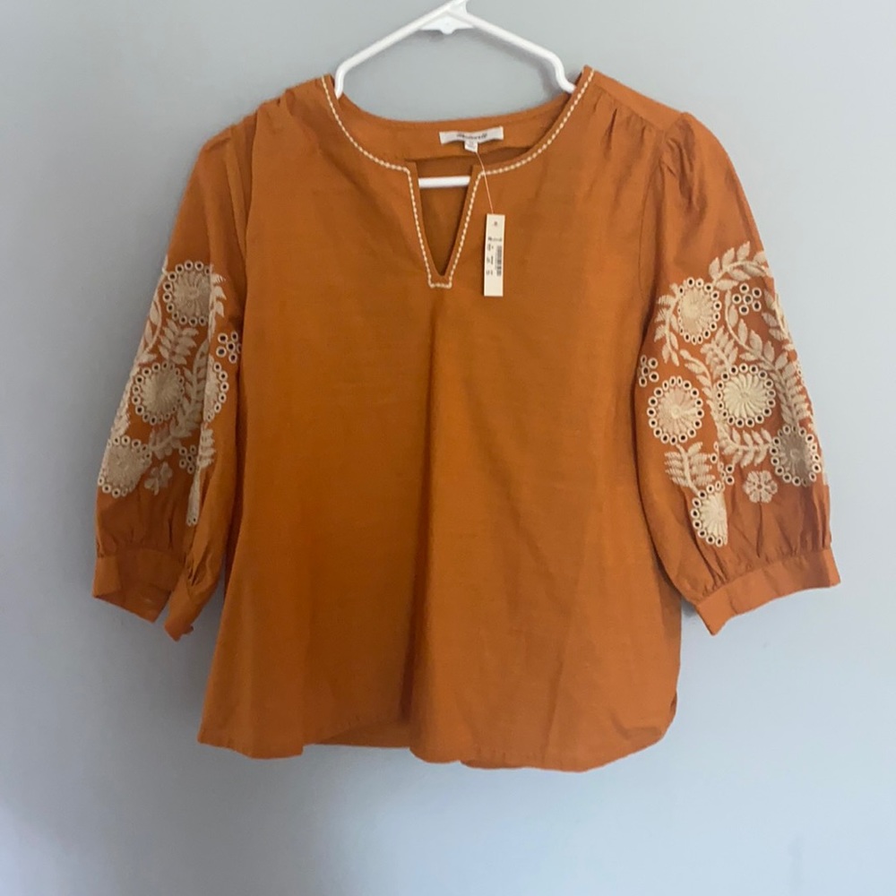 Madewell embroidered blouse
